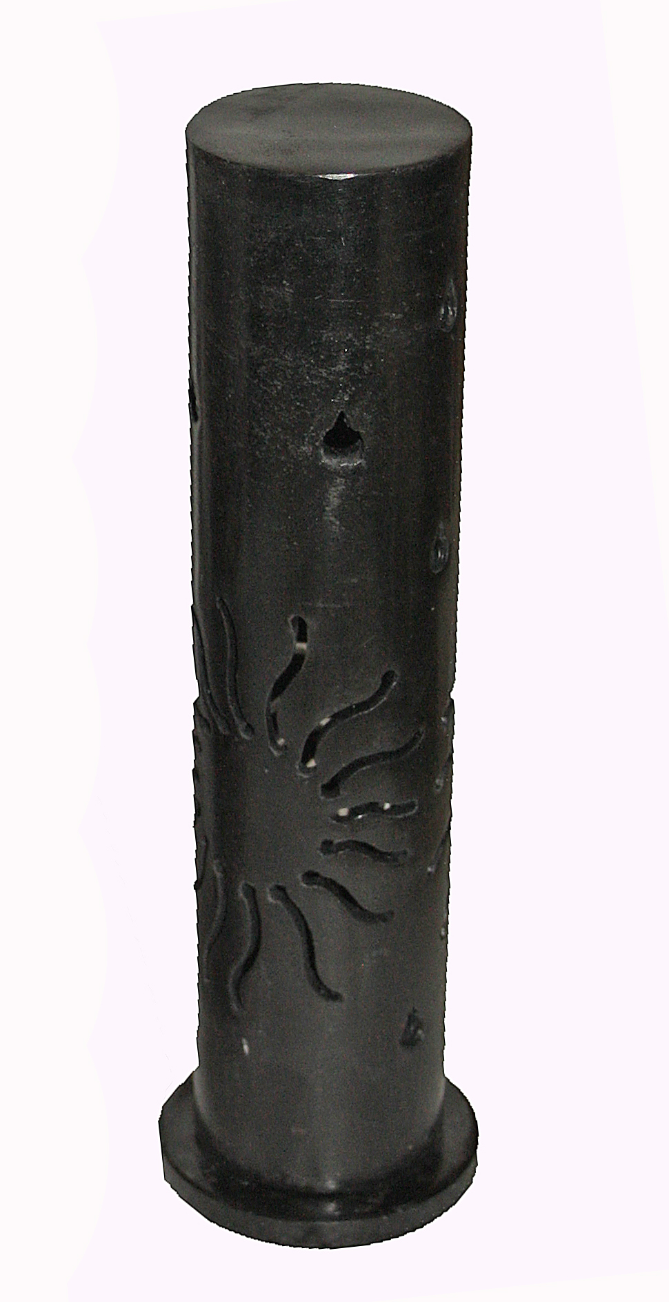 Soap Stone Standing Incense Holder 8\" x 3\" Black